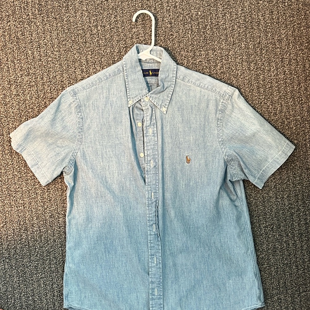 Polo Ralph Lauren - Chambray short sleeve button down. Size Medium